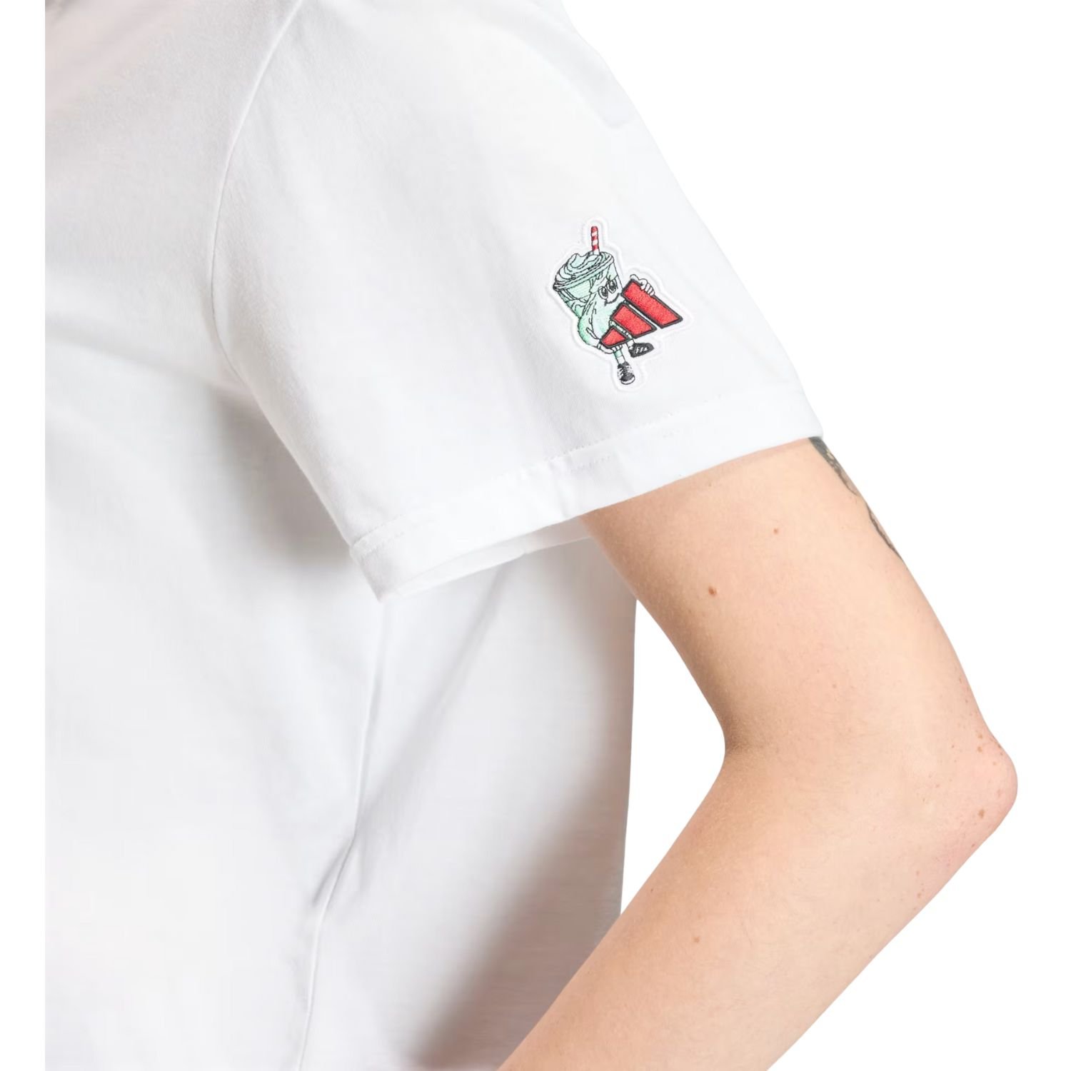 Camiseta Cropped Adidas Food Femnino Branco 4