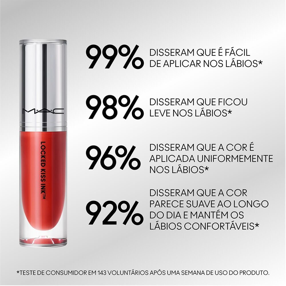 Batom Líquido MAC Locked Kiss Ink Matte Carnivore 9