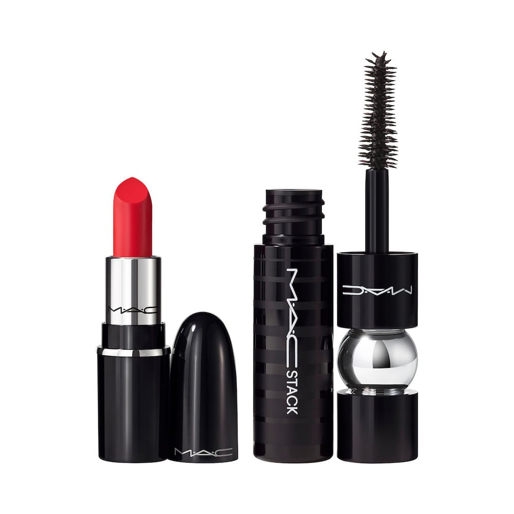 Kit Batom + Máscara De Cílios Mini MAC - VALE 288 | POR 219 ÚNICO 2