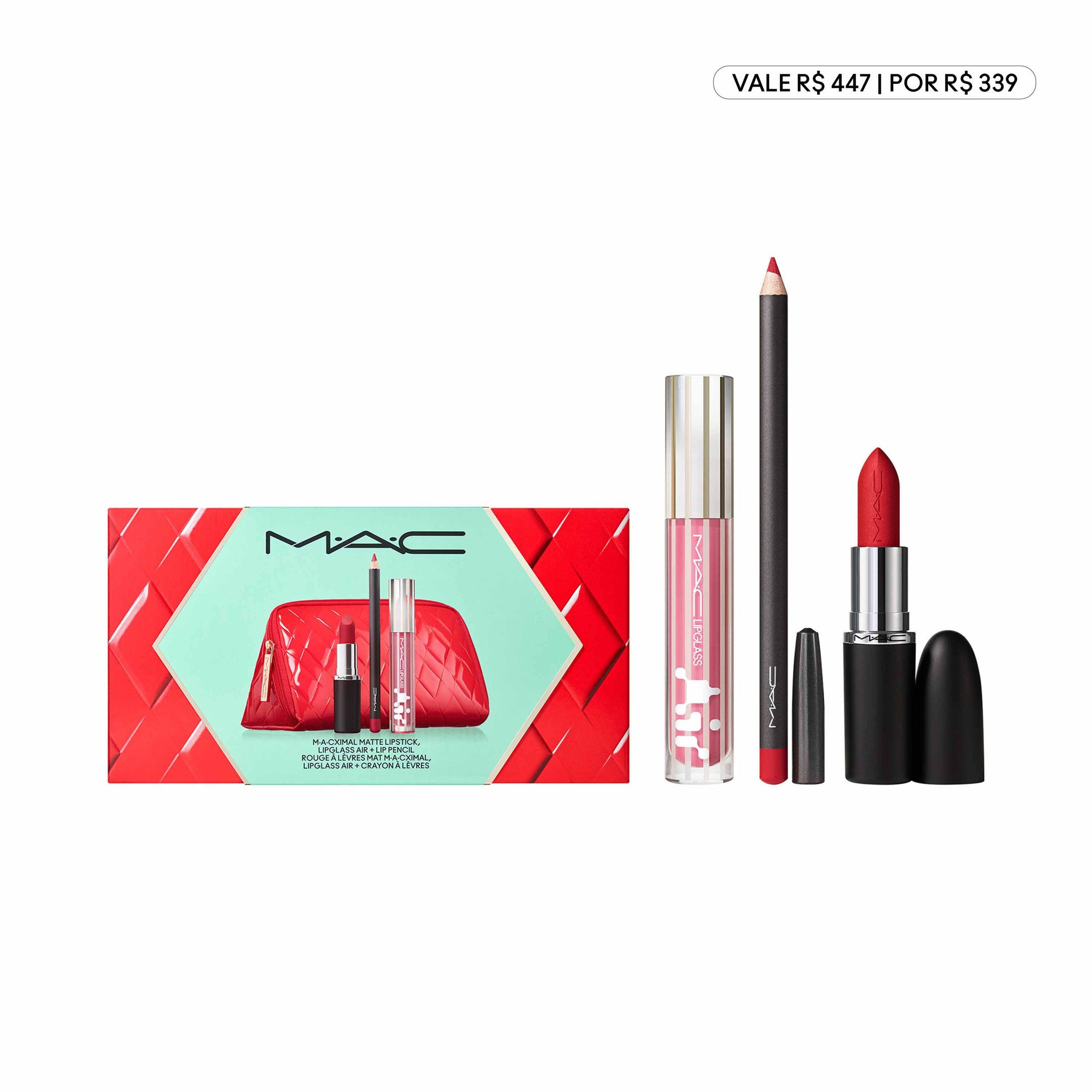Kit Lip Trio MAC Holiday: Vermelho