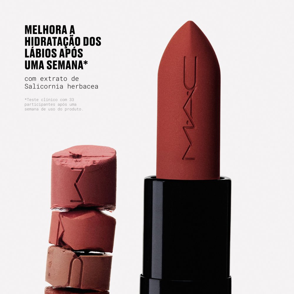 Batom Matte Mac Blur Powder Kiss Mandarin O 6