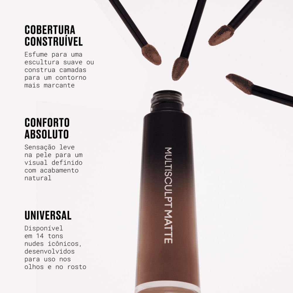 Sombra Líquida MAC 2 em 1 Multisculpt Matte Espresso 6