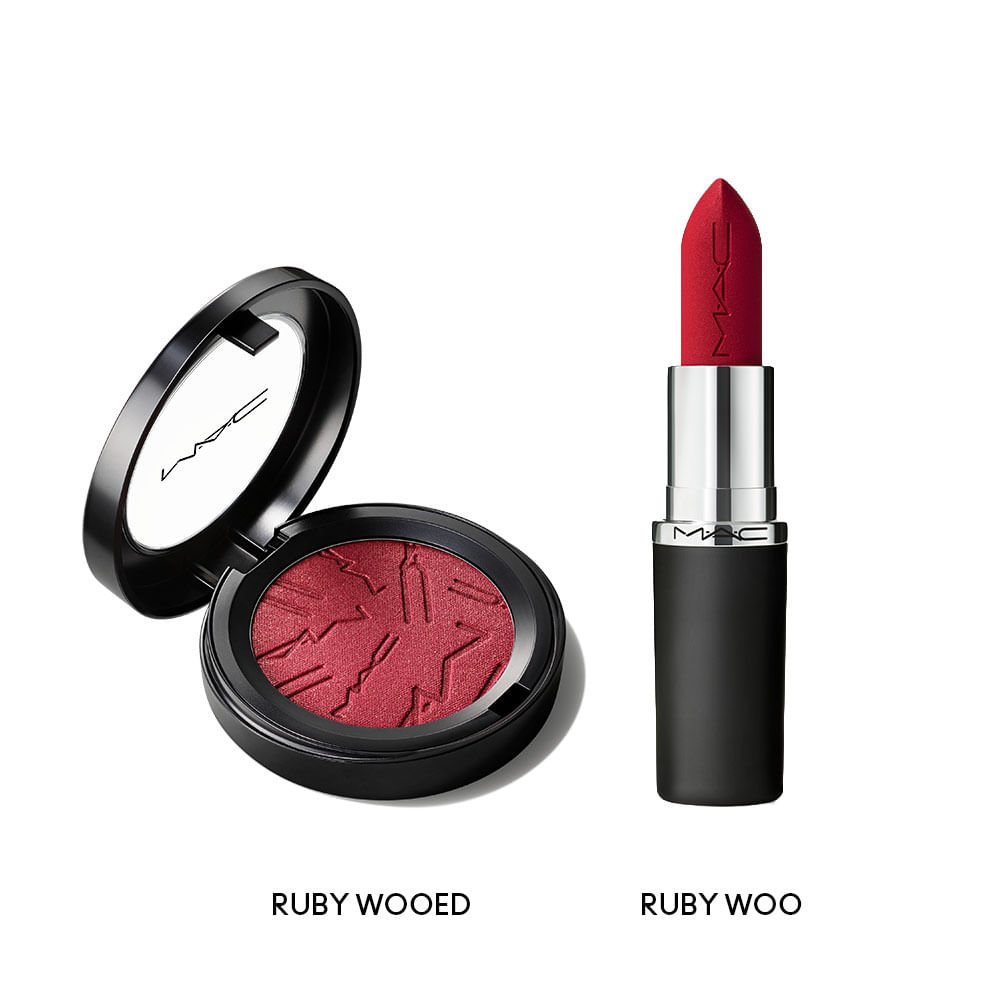 Combo Blush + Batom Ruby Woo