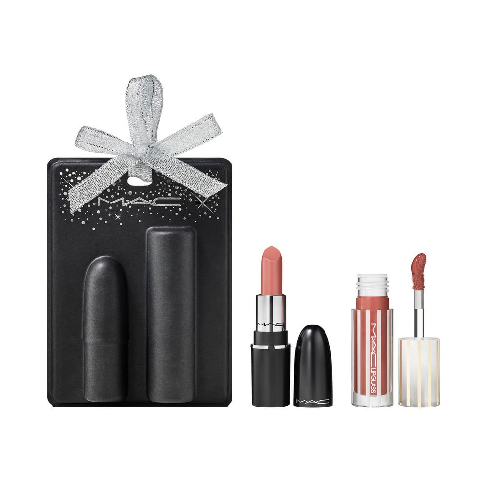 Kit Batom + Gloss Mini MAC Nudes Holiday