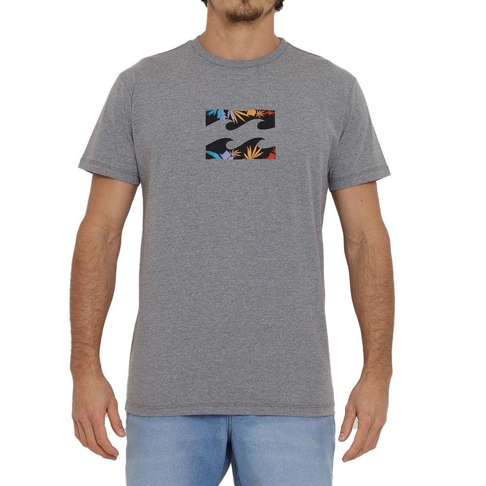 Camiseta Billabong Team Wave Masculina Cinza