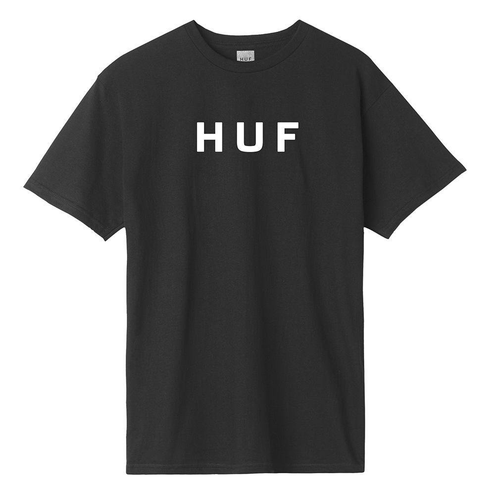 Camiseta Huf Essentials OG Logo Masculina Preto Preto 1