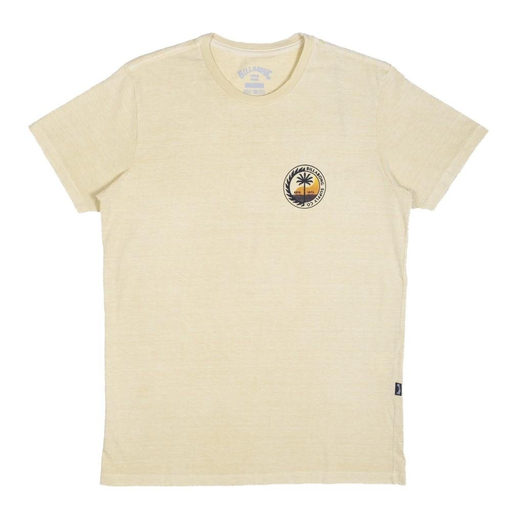 Camiseta Billabong Theme Arch WW SM23 Masculina Mostarda Amarelo 3