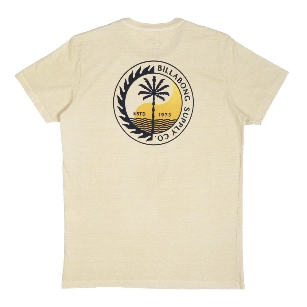 Camiseta Billabong Theme Arch WW SM23 Masculina Mostarda Amarelo 4