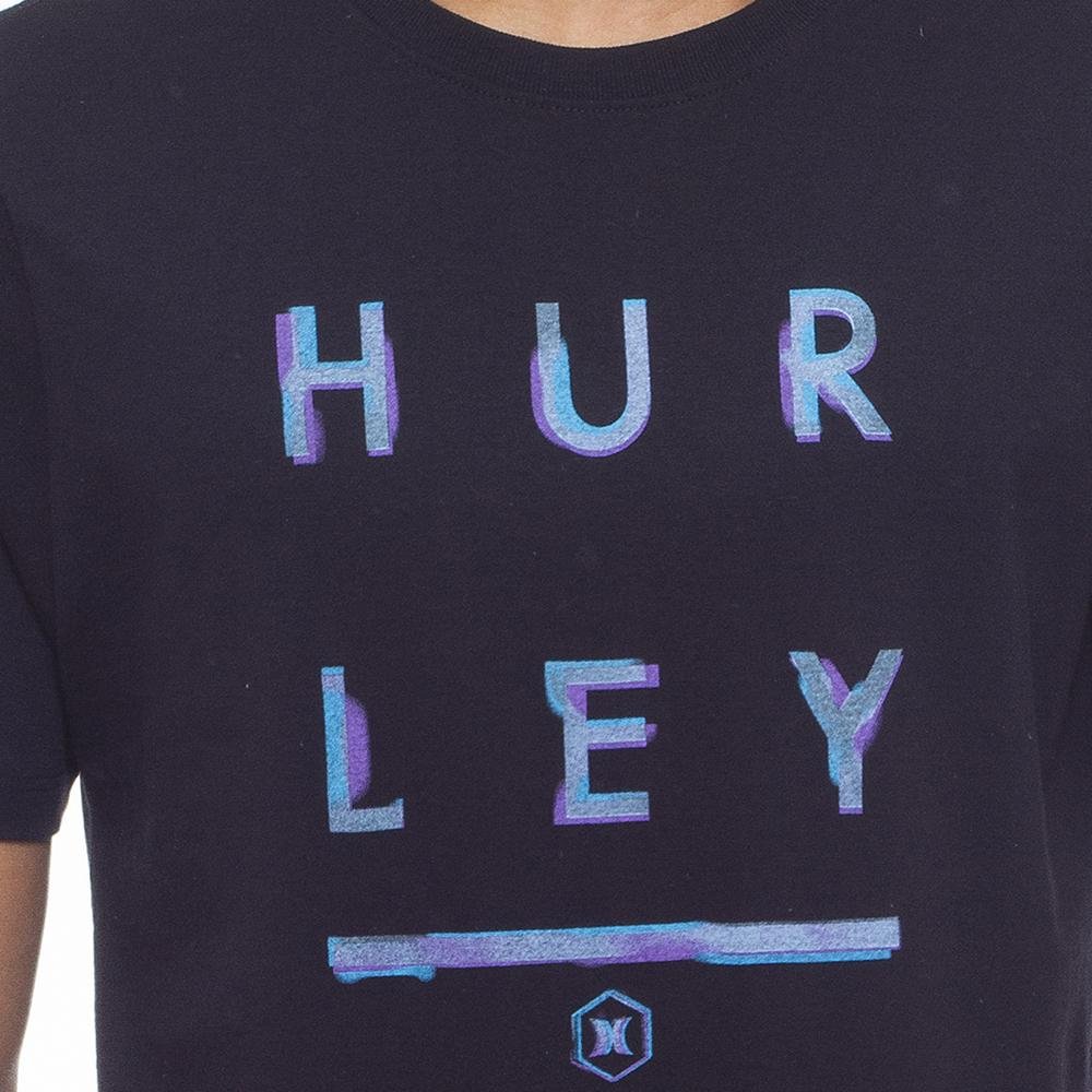 Camiseta Hurley Acid Oversize WT23 Masculina Preto Preto 2