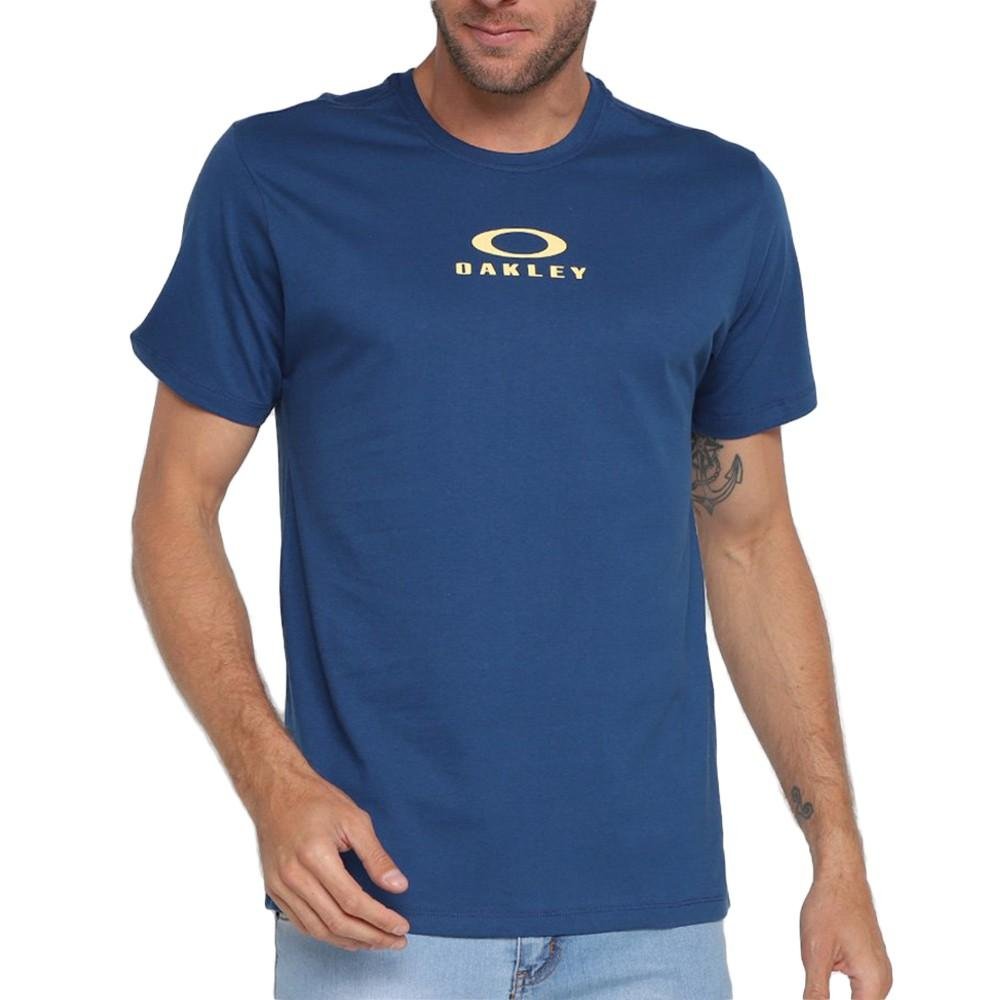 Camiseta Oakley Bark New SM23 Masculina Dark Blue Azul 1