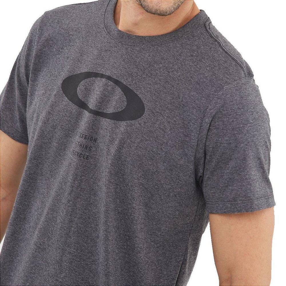 Oakley Camiseta masculina de elipse de metal, Linha vermelha, P
