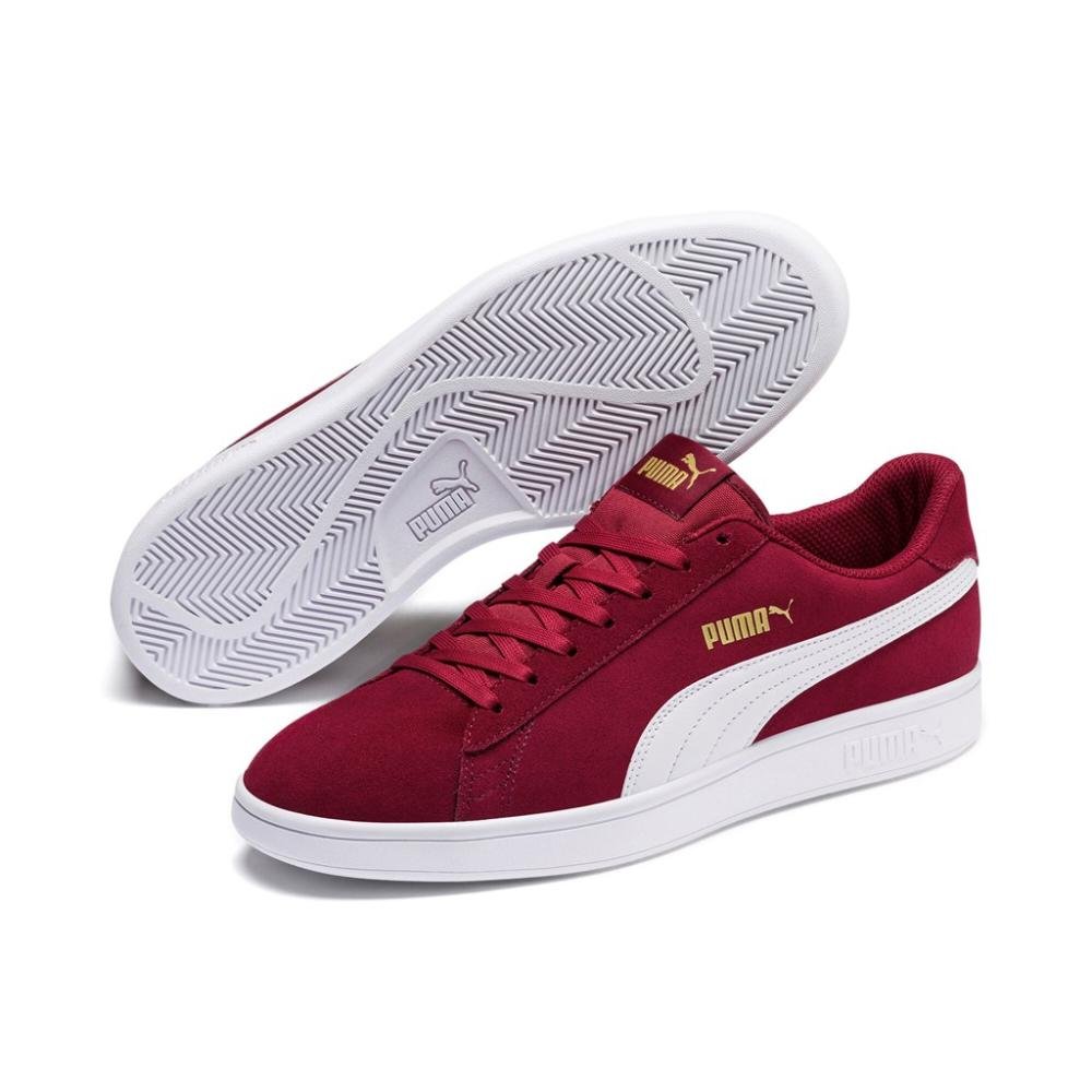 Tênis Puma Smash V2 BDP Masculino Rhubarb/Gold/White Vermelho 2