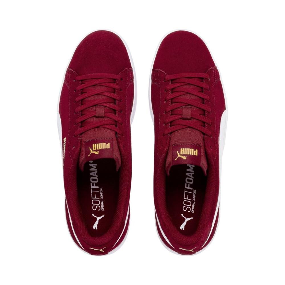 Tênis Puma Smash V2 BDP Masculino Rhubarb/Gold/White Vermelho 4