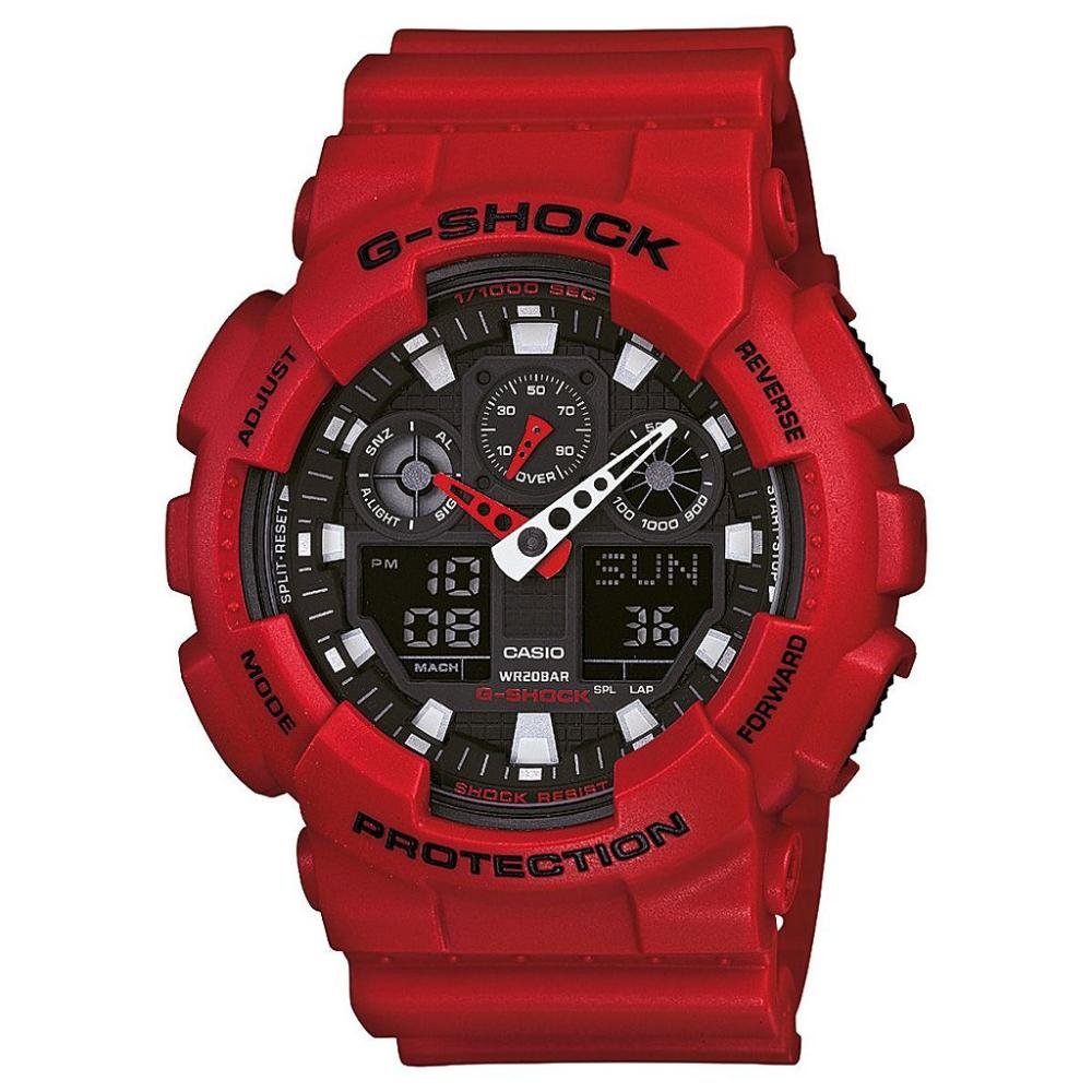 Relógio G-Shock GA-100B-4ADR Vermelho Vermelho 1