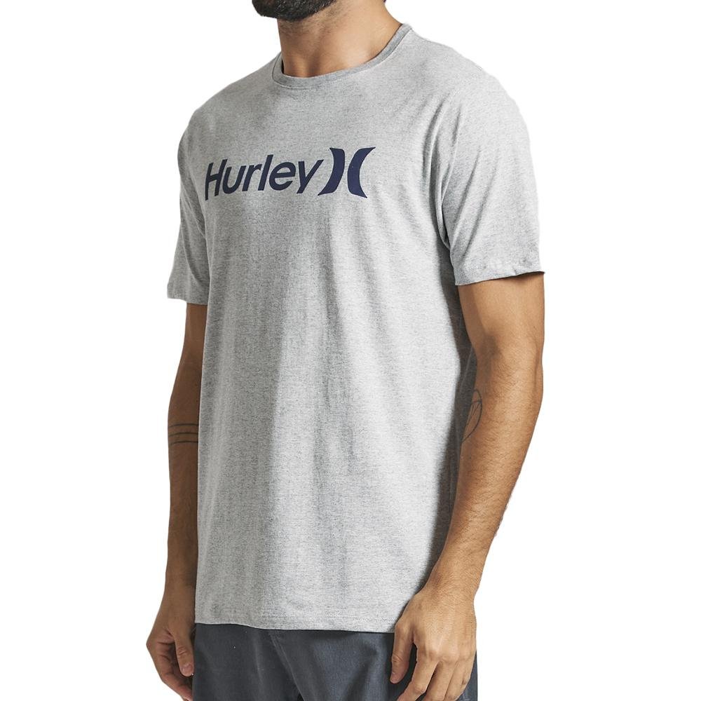 Camiseta Hurley O&O Solid SM24 Masculina Mescla Cinza Cinza 3