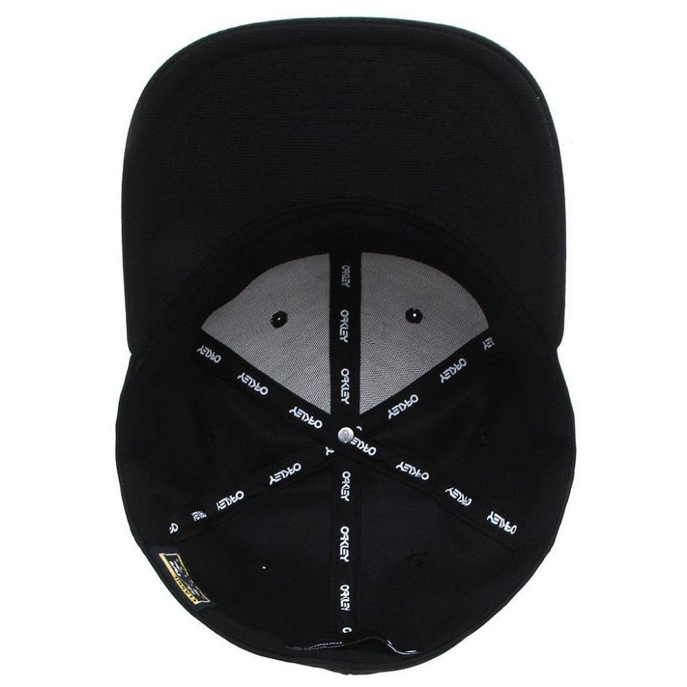Boné Oakley 6 Panel Stretch Embossed Preto Preto 5