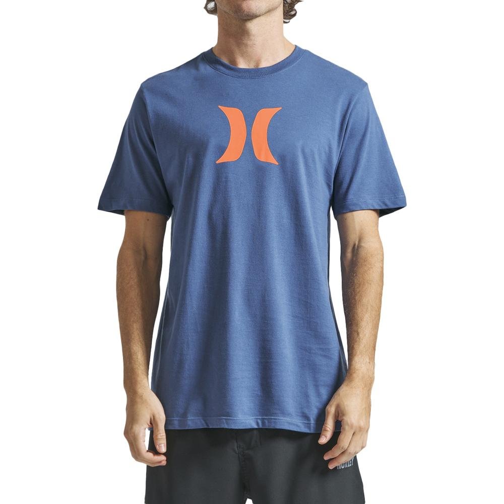 Camiseta Hurley Icon Oversize SM24 Masculina Azul Marinho