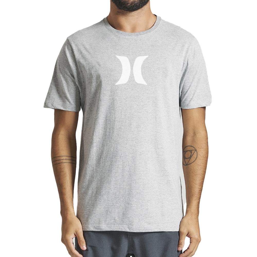 Camiseta Hurley Icon SM24 Oversize Masculina Mescla Cinza