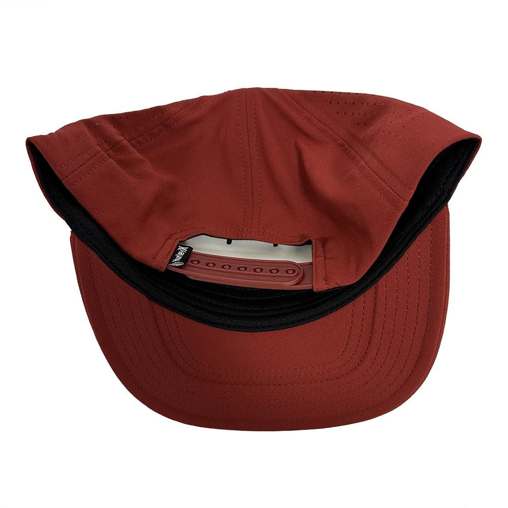 Boné Hurley Aba Reta Flat Rubber Imp Juvenil WT24 Vermelho Vermelho 2