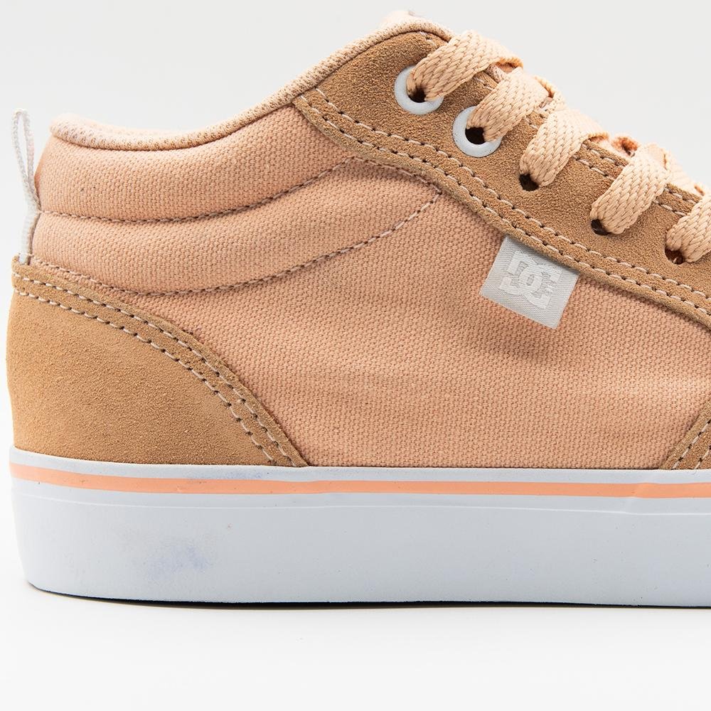 Tênis DC Shoes Anvil LA Mid W WT24 Peach/Peach/White Bege 2