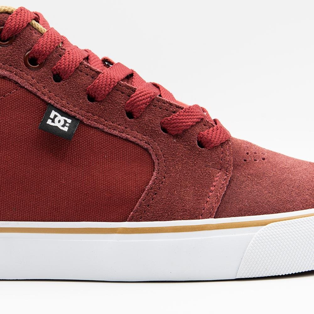 Tênis DC Shoes DC Anvil LA Mid WT24 Wine/Caramel/White Vermelho 2