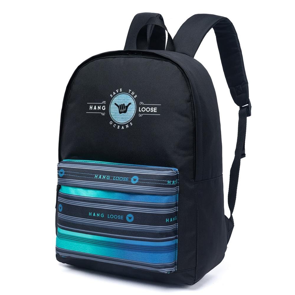 Mochila Hang Loose Wave 18L SM25 Preto/Verde Azul 3