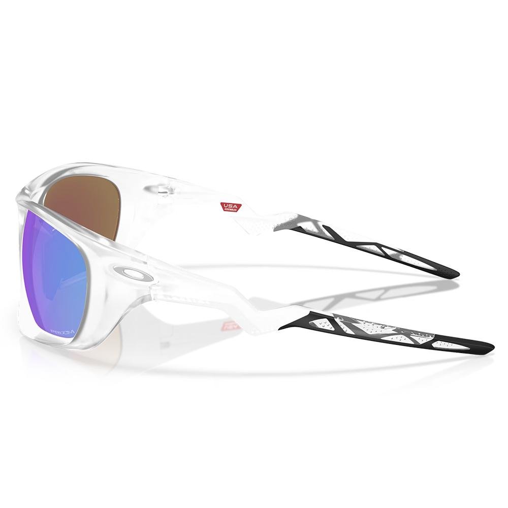 Óculos de Sol Oakley Lateralis Matte Clear Prizm Sapphire Branco