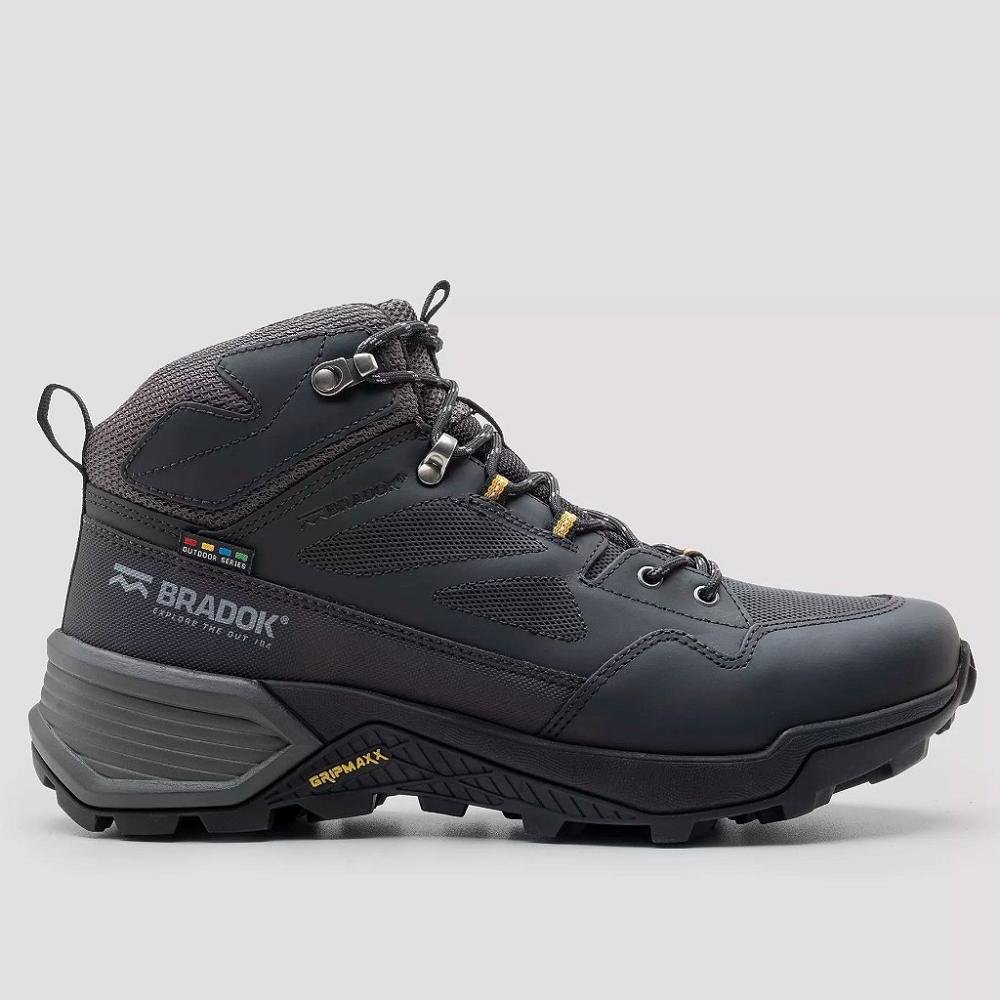 Bota Bradok Haka Trail Hi Masculina Preto Cinza 1