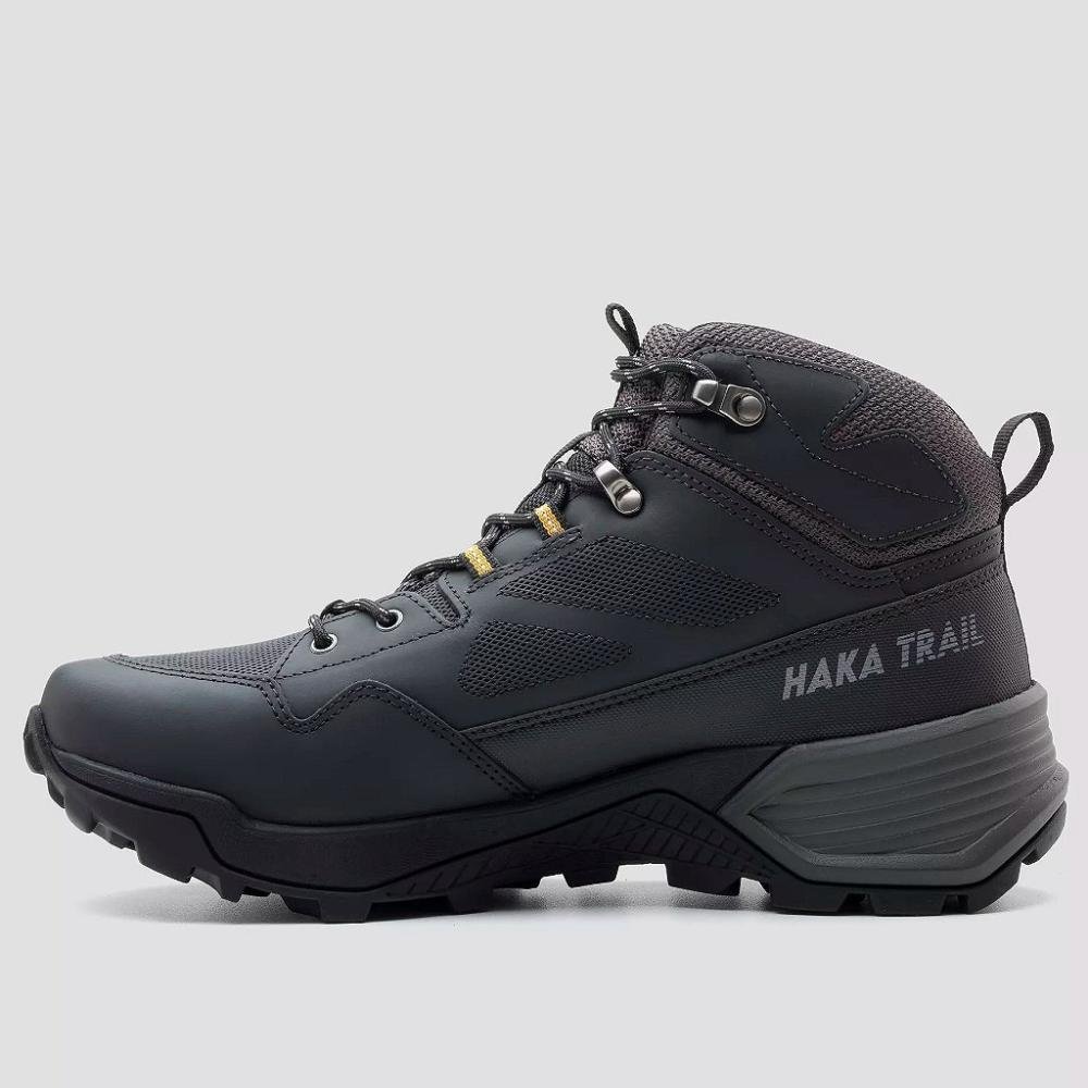 Bota Bradok Haka Trail Hi Masculina Preto Cinza 2
