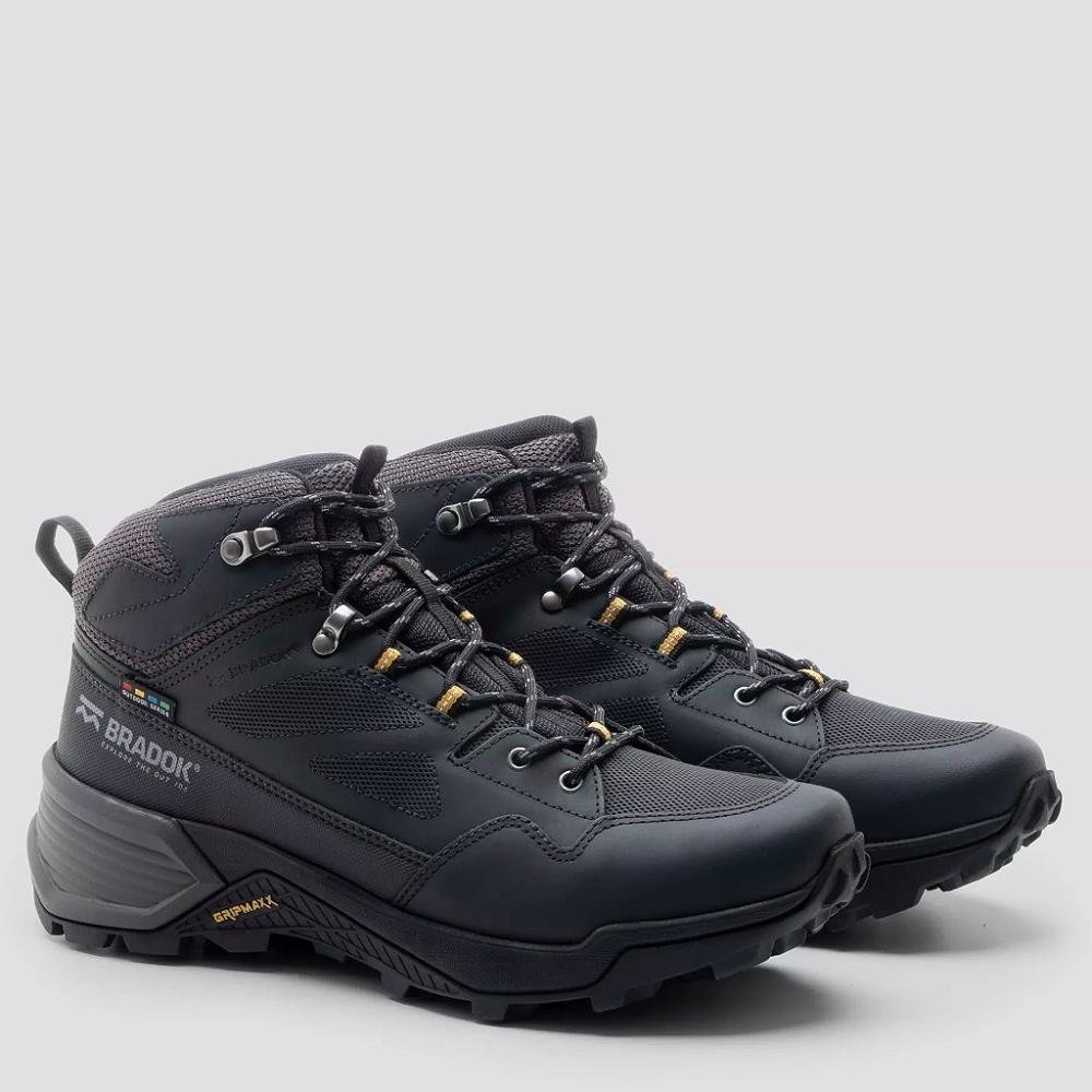 Bota Bradok Haka Trail Hi Masculina Preto Cinza 3