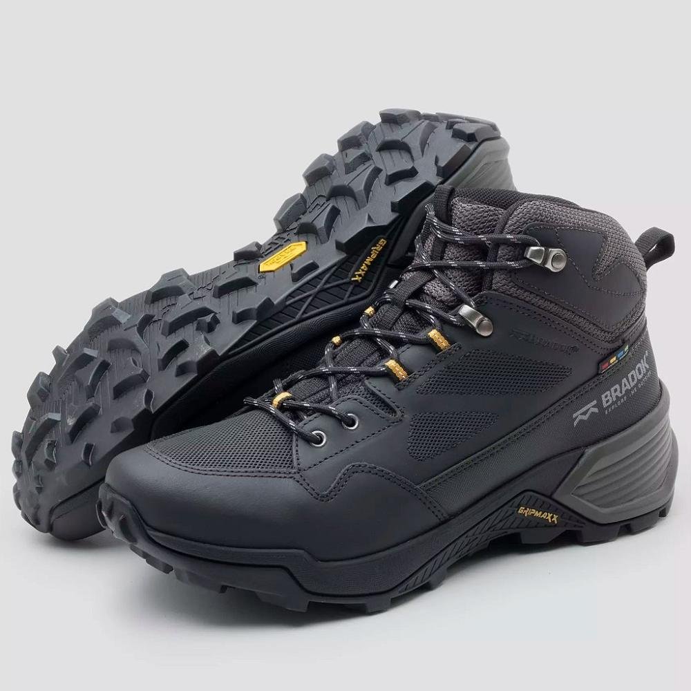 Bota Bradok Haka Trail Hi Masculina Preto Cinza 4