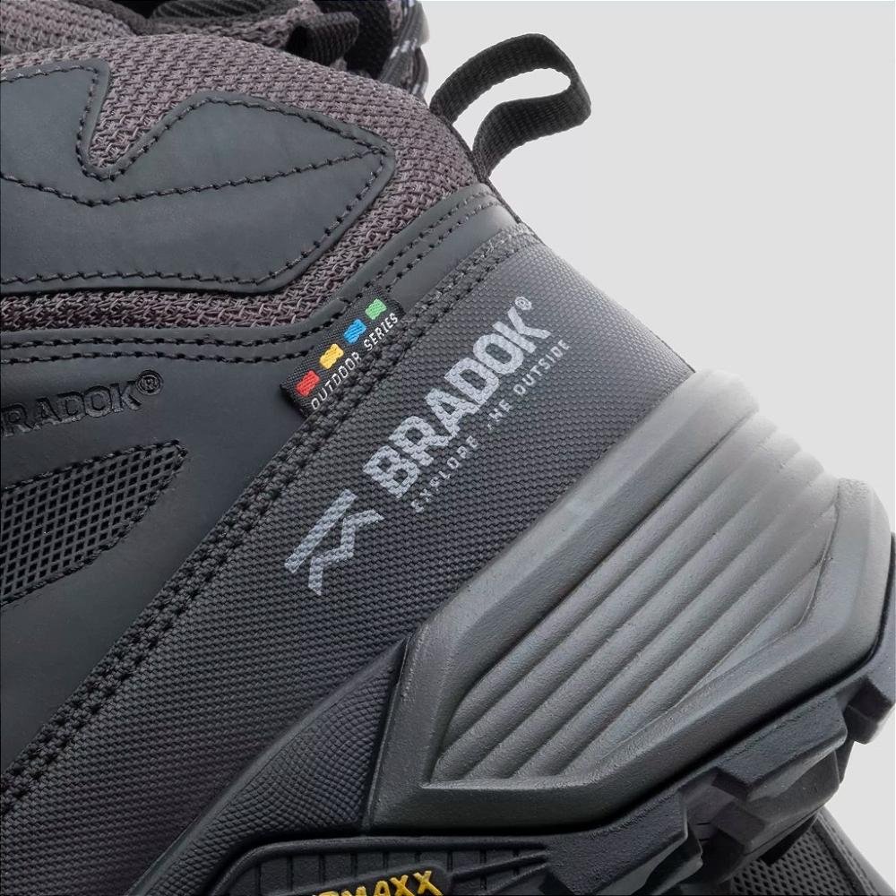 Bota Bradok Haka Trail Hi Masculina Preto Cinza 6