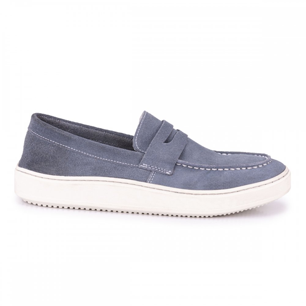 Mocassim Amanda Block Feminino Azul 4