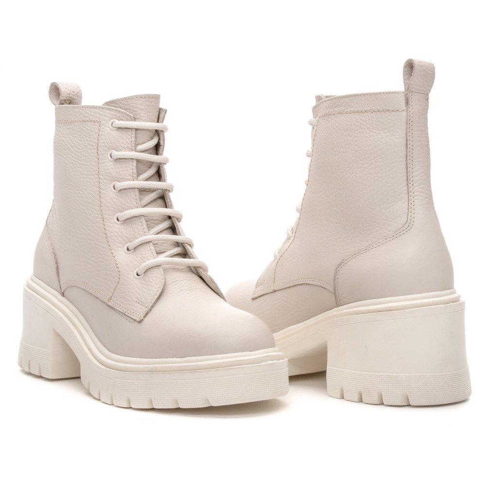 Coturno Amanda Block BOTAS Feminino Branco 5