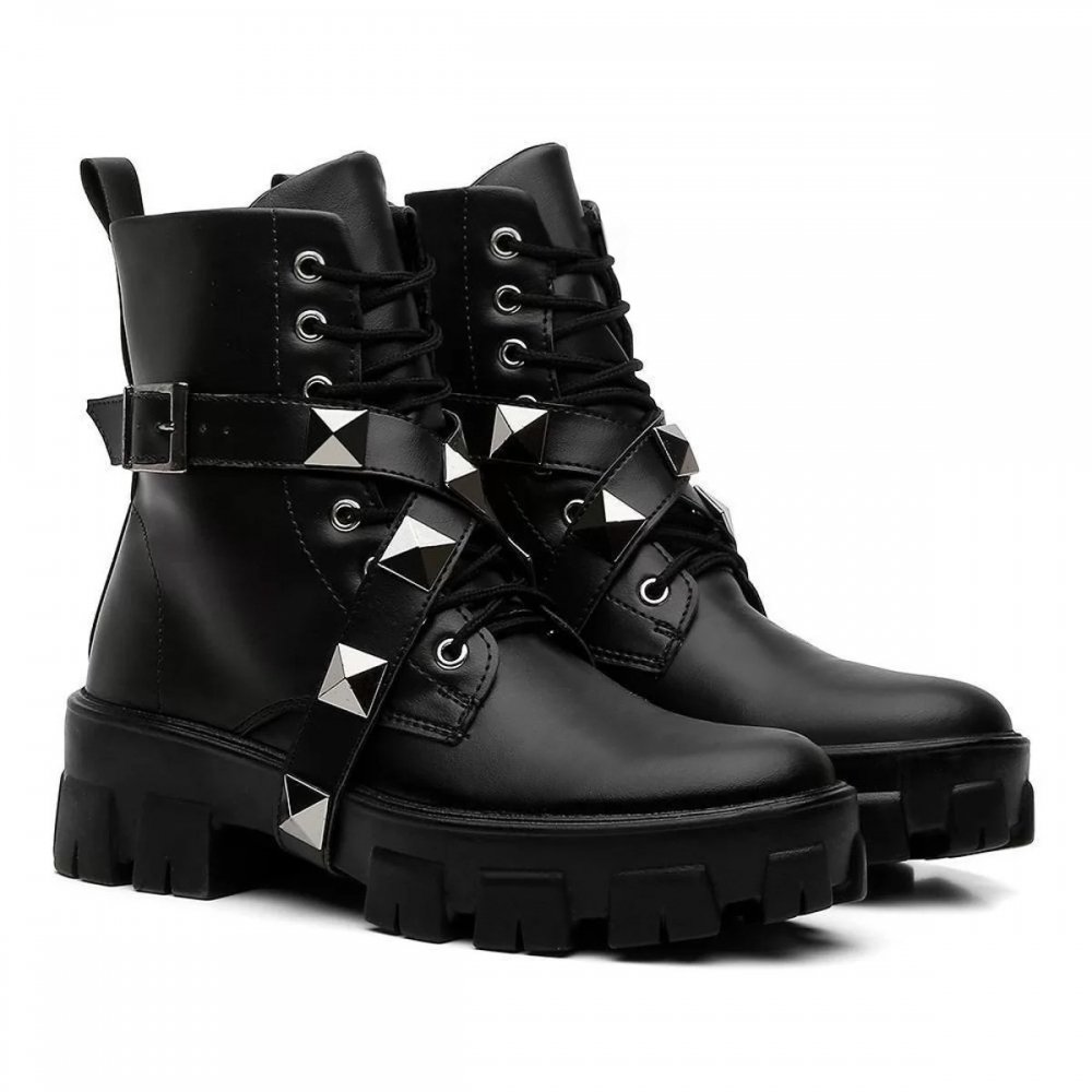 Coturno MGR Bota Feminino Preto 3