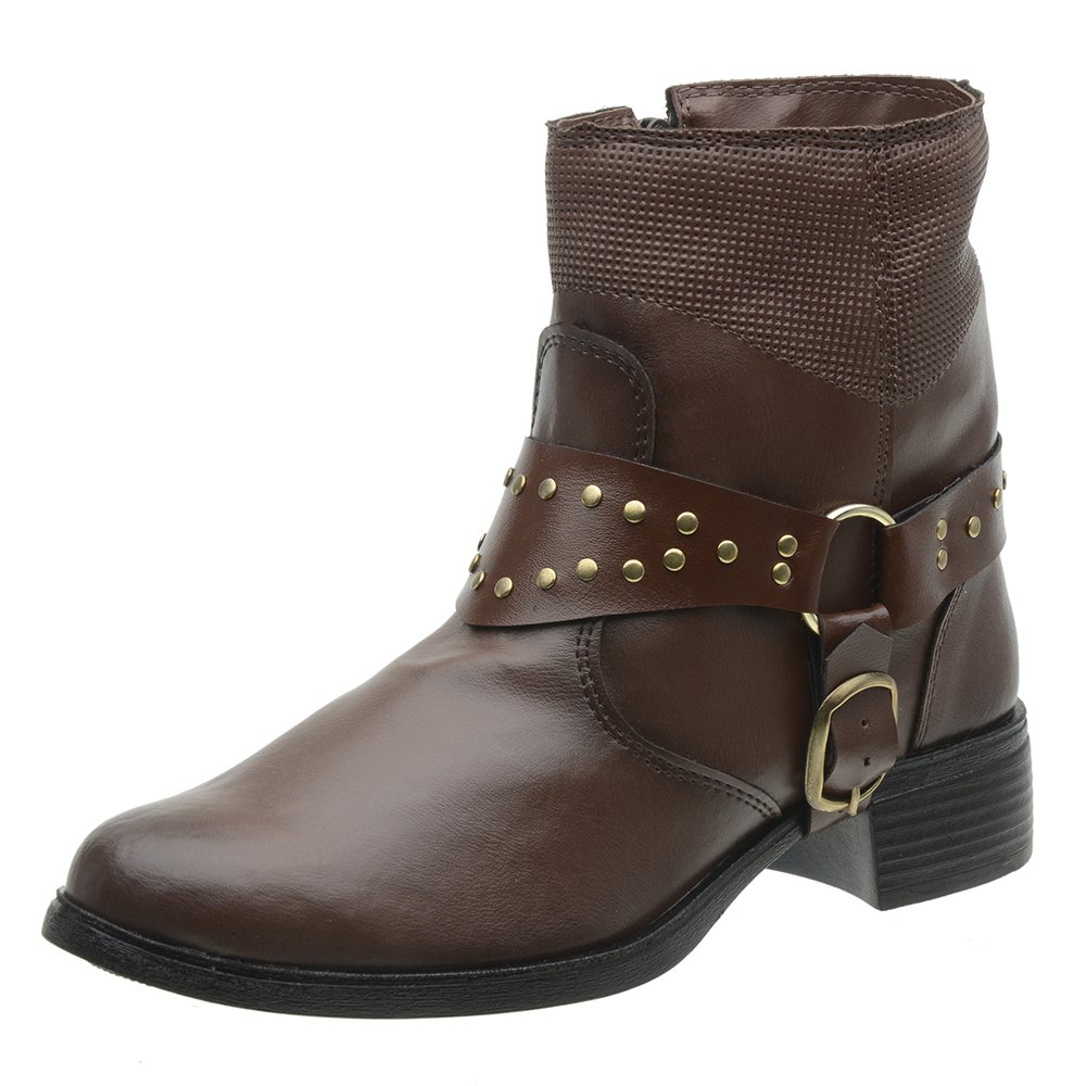 Bota Amanda Block Cano Curto Feminino 38 3