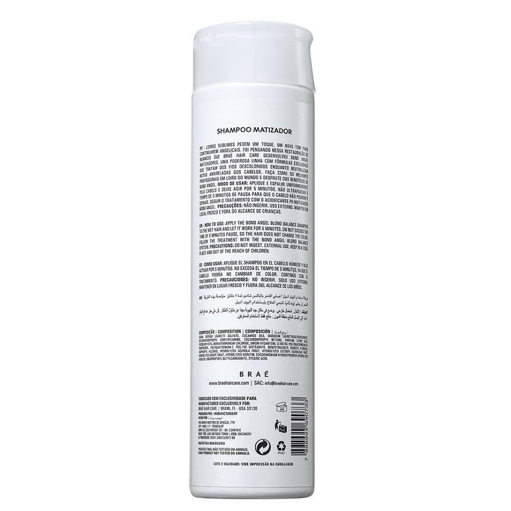 Kit Bond Angel Braé Shampoo Matizador 250ml + Acidificante Ph 2x250ml ÚNICO 3