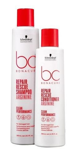 Schwarzkopf Bc Repair Rescue Arginine Shampoo 250ml + Condicionador 200ml ÚNICO 1