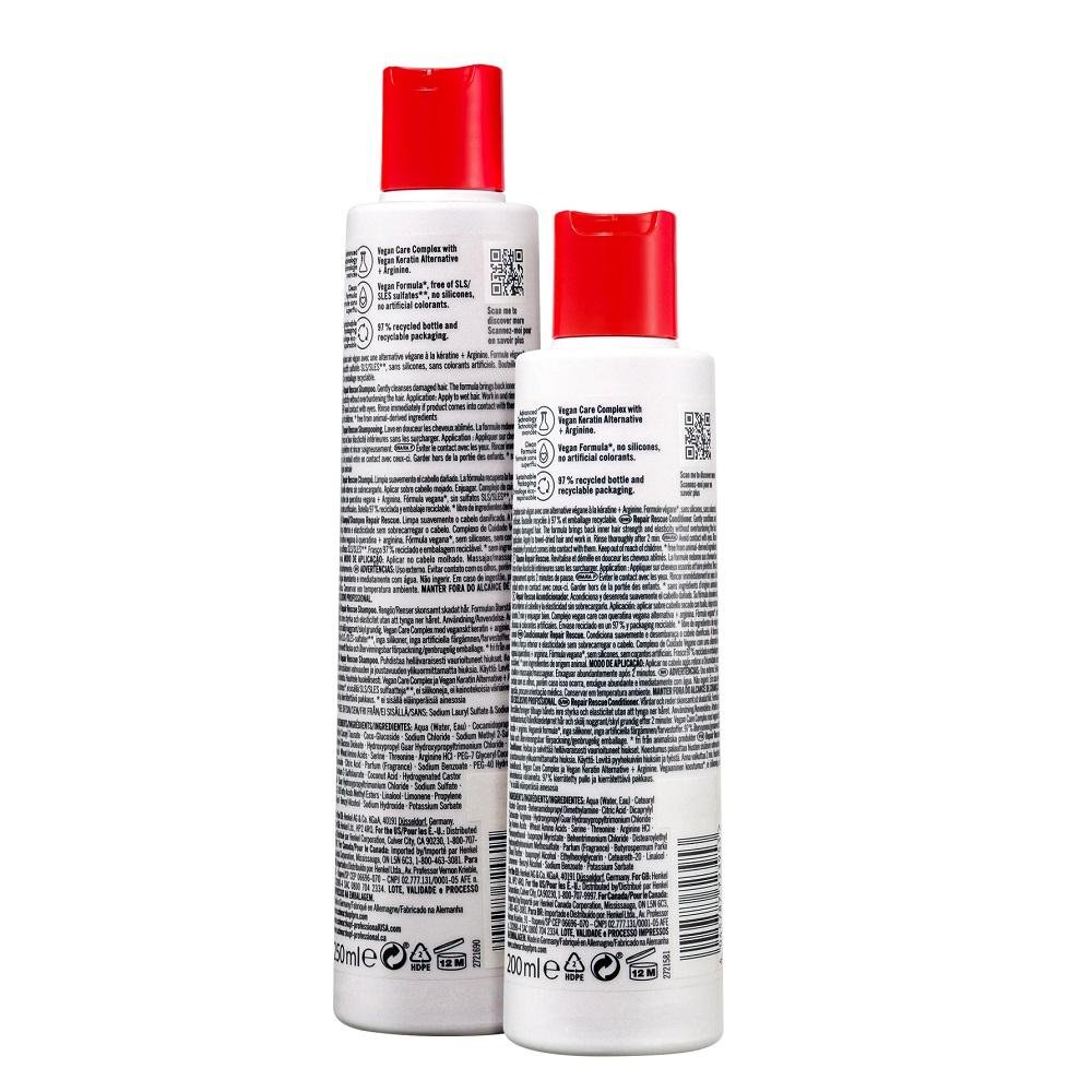 Schwarzkopf Bc Repair Rescue Arginine Shampoo 250ml + Condicionador 200ml ÚNICO 4