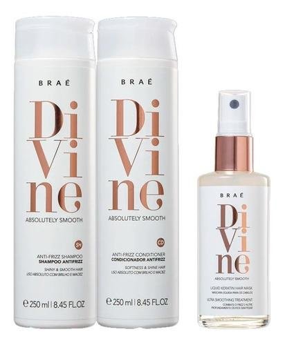 Braé Divine Shampoo 250ml + Condicionador 250ml + Máscara Líquida 60ml ÚNICO 9