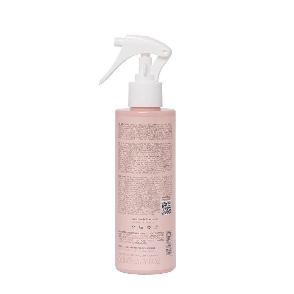 Kit Braé Glow Shine Shampoo 1 Litro + Condicionador 1 Litro + Ativador de Brilho 200ml ÚNICO 2
