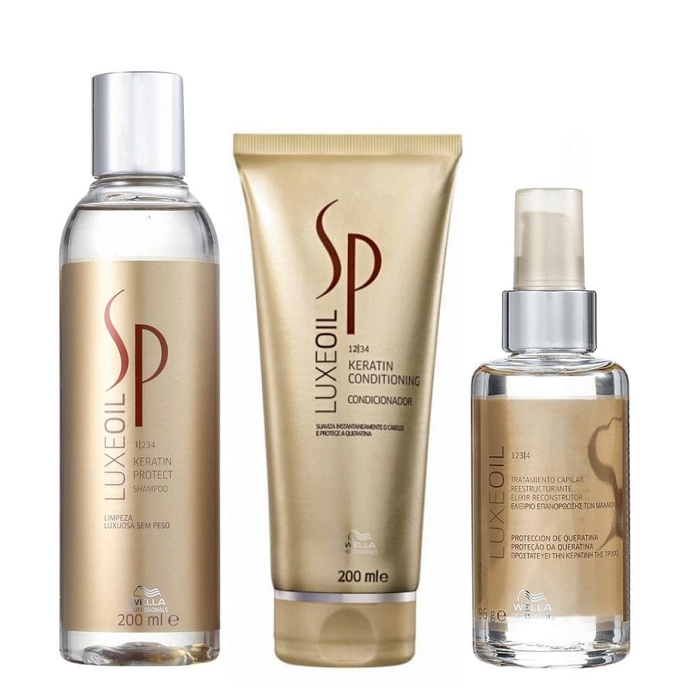 SP System Professional Luxe Oil Shampoo 200ml + Condicionador 200ml + Óleo 100ml