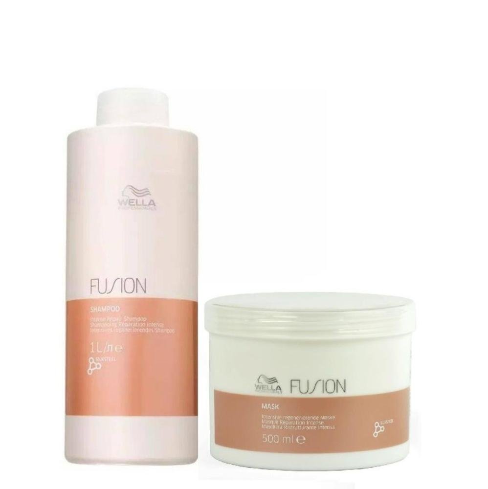 Wella Fusion Shampoo 1000ml + Máscara 500ml ÚNICO 1