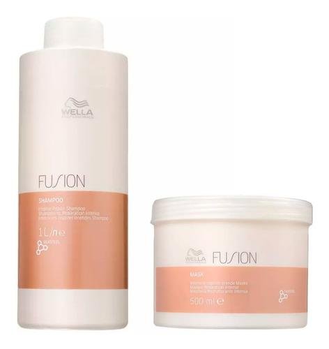 Wella Fusion Shampoo 1000ml + Máscara 500ml ÚNICO 9