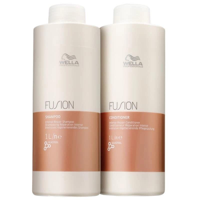 Kit Wella Fusion Shampoo 1000ml + Condicionador 1000ml