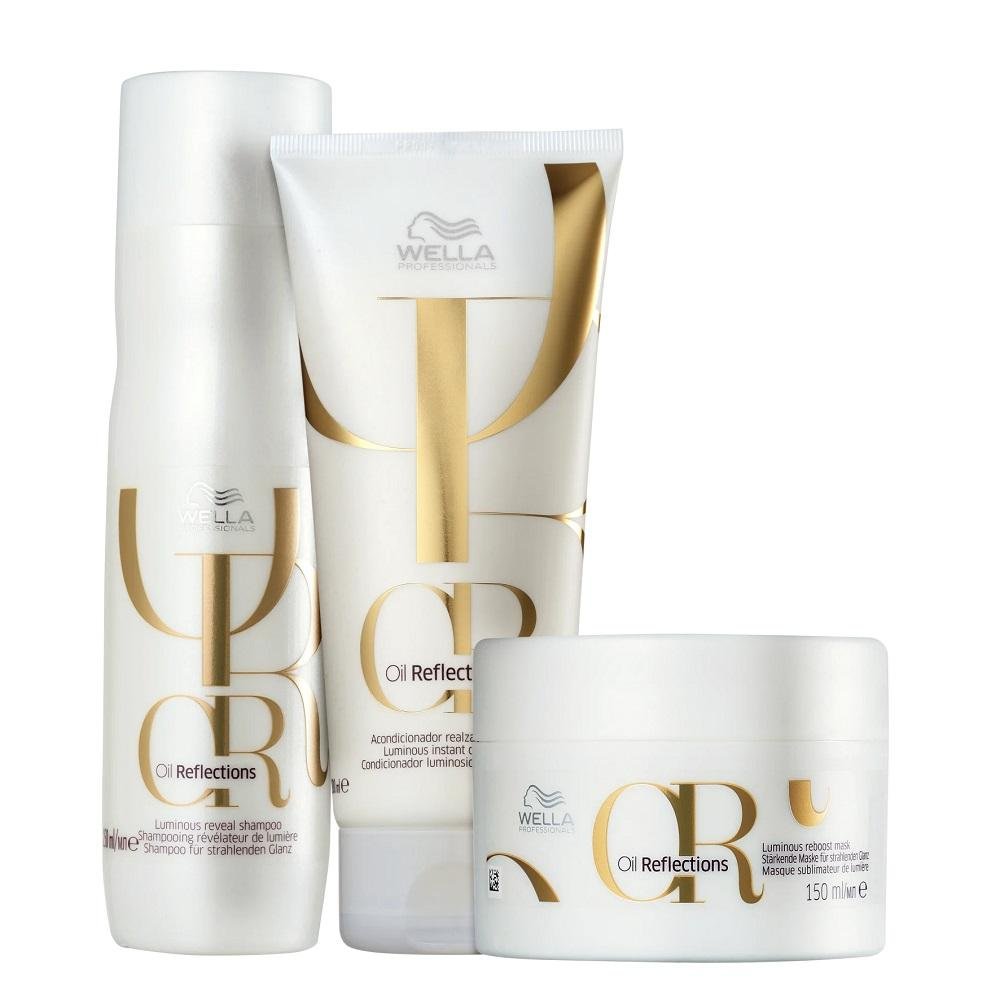 Wella Professionals Oil Reflections - Kit Shampoo 250 ml + Condicionador 200 ml + Máscara 150 ml ÚNICO 1