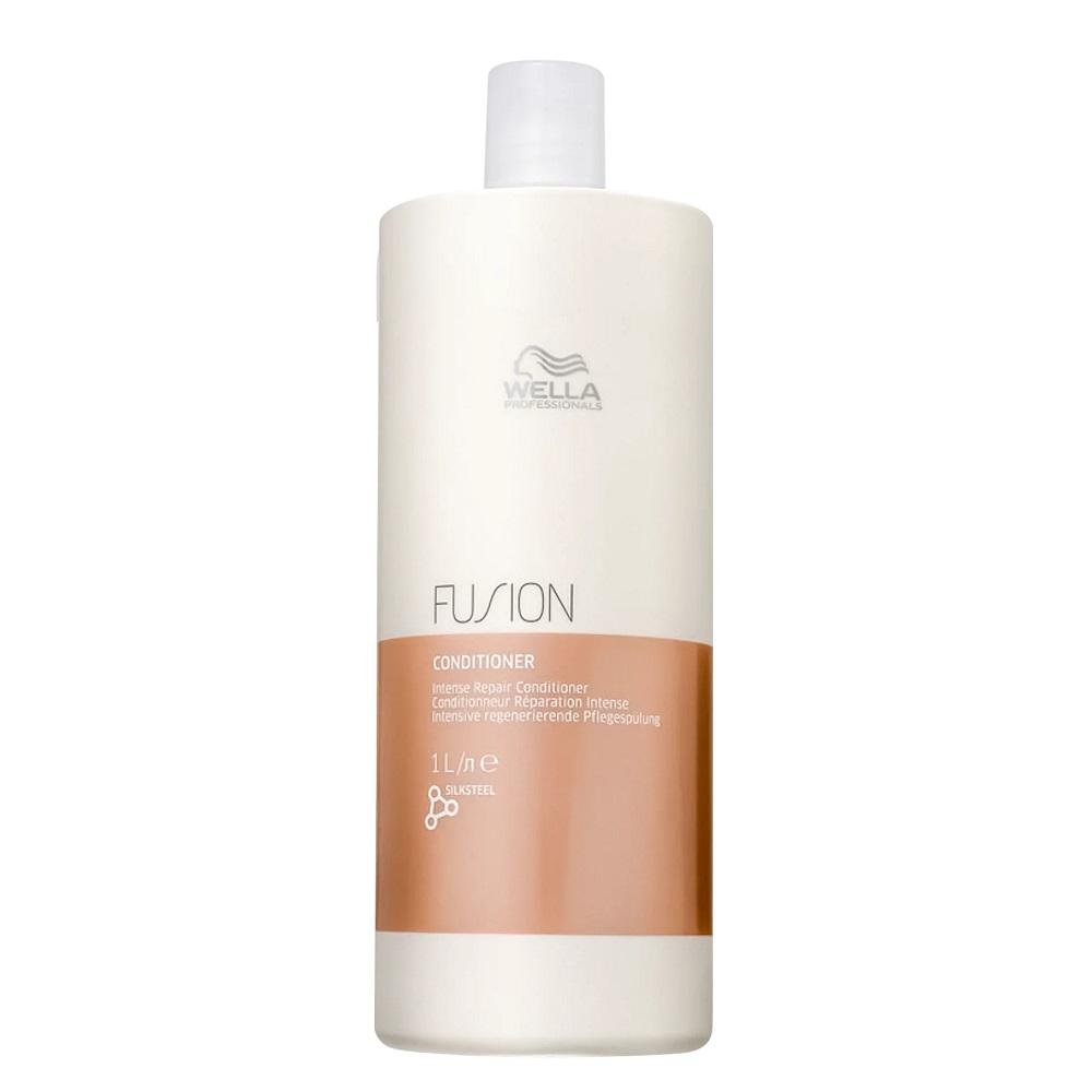 Kit Wella Fusion Shampoo 1000ml + Condicionador 1000ml + Máscara 500g + Válvulas Pump ÚNICO 6