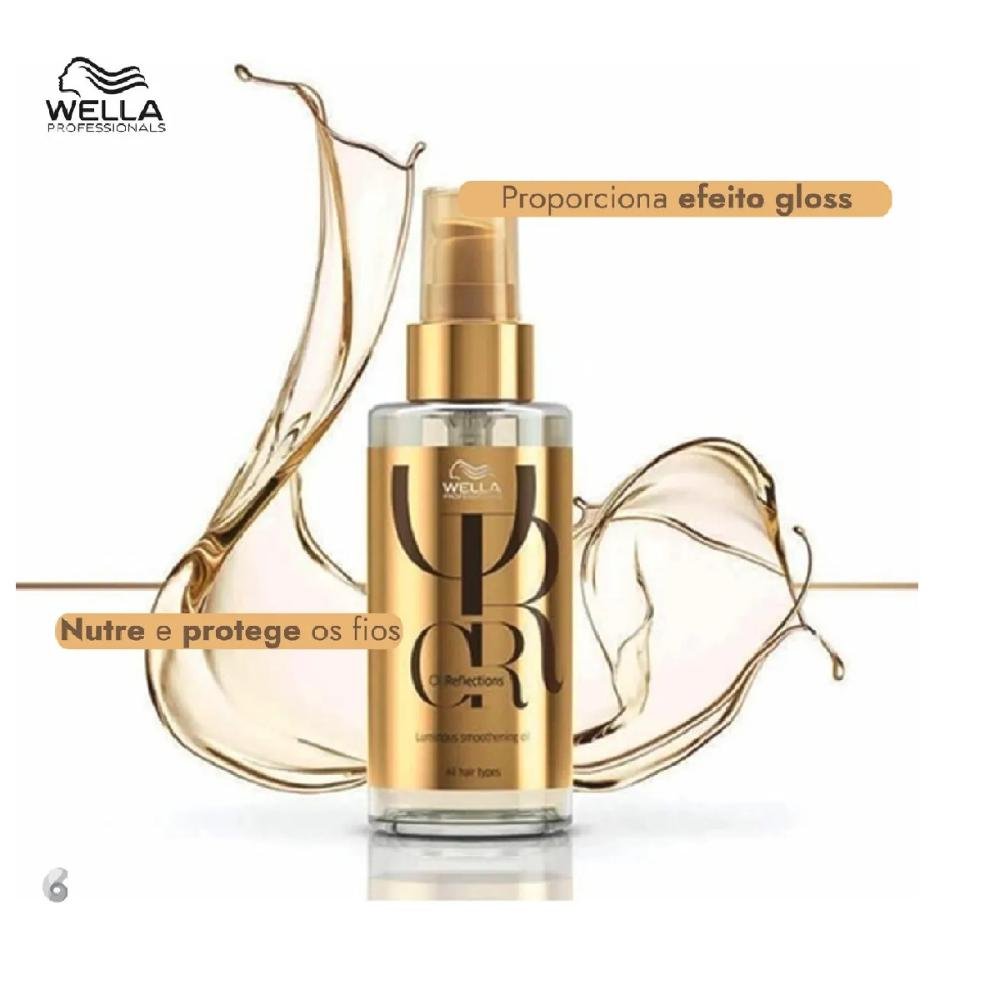 Wella Professionals Oil Reflections - Kit Shampoo 1L + Máscara 500ml + Óleo 100ml ÚNICO 9