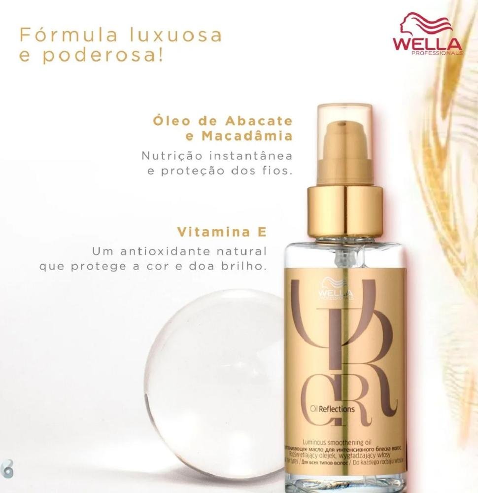 Wella Professionals Oil Reflections - Kit Shampoo 1L + Máscara 500ml + Óleo 100ml ÚNICO 10