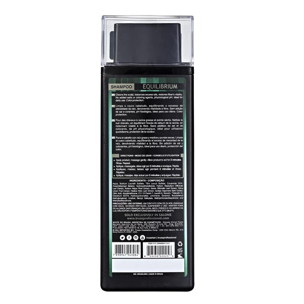 Kit Truss Equilibrium Shampoo 300ml + Condicionador 300ml + Night Spa 250ml + Uso Obrigatório 260ml ÚNICO 3